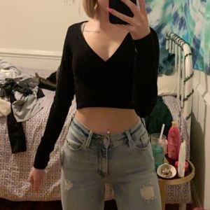 Brandy melville cropped layover top
